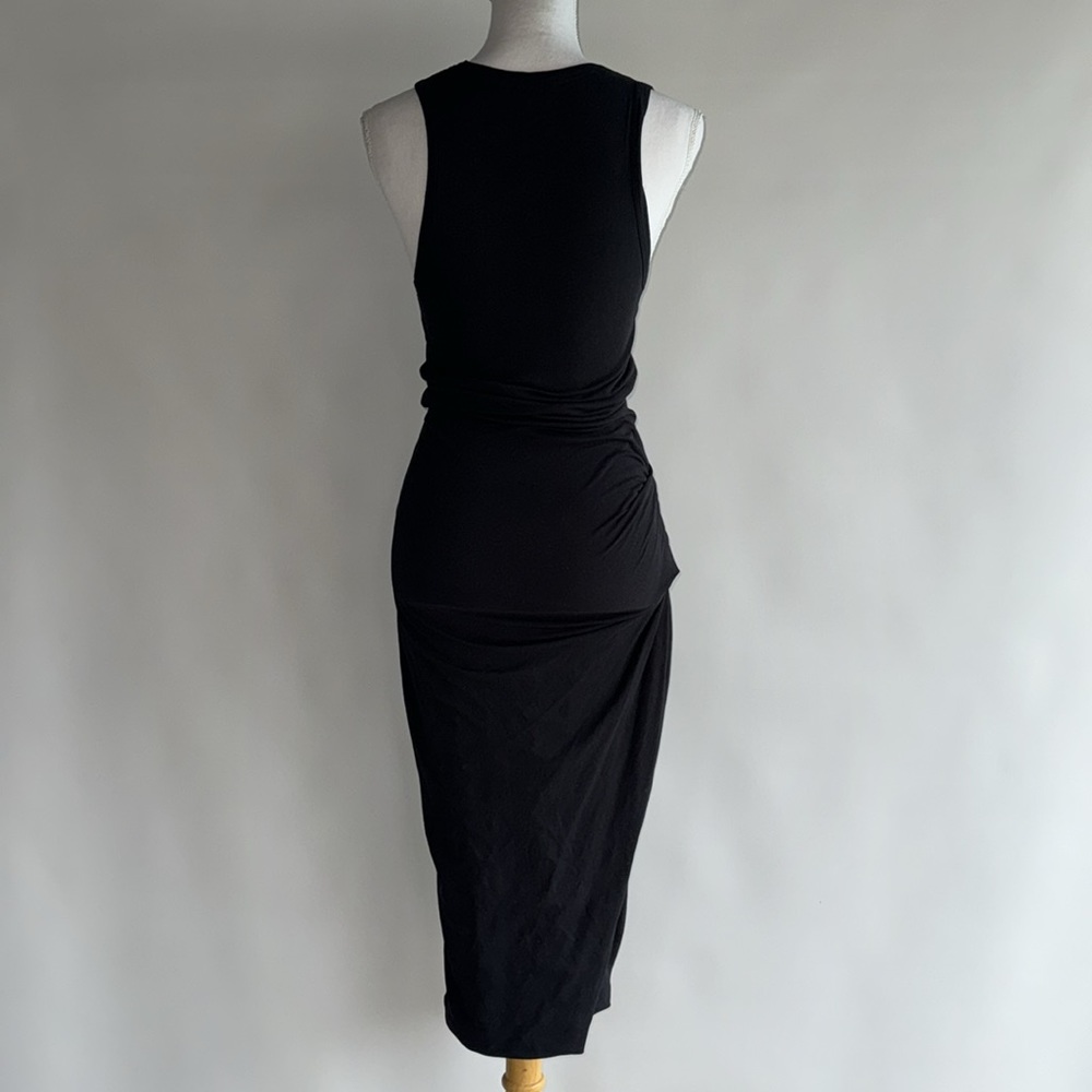 James Perse Black Midi Length Tank Dress - sz 2 - Picture 3 of 8